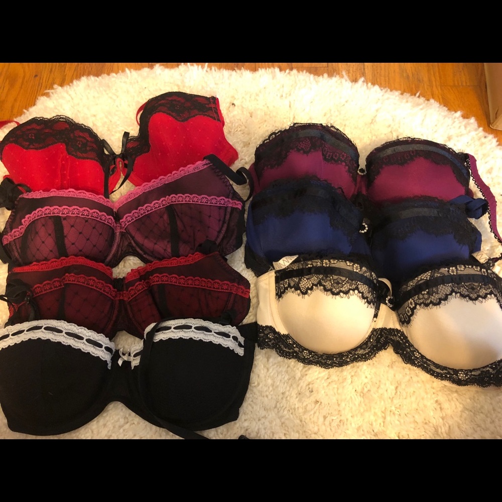 H&M Lace Bra Bundle - 34C, 7 pieces